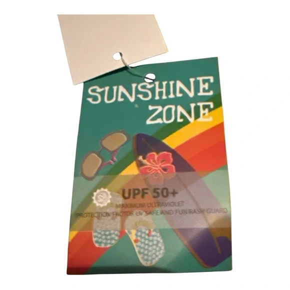 Kids Yellow and Pink Ruffle Swim Bikini Size 12 months UPF 50 - Picture 3 of 4